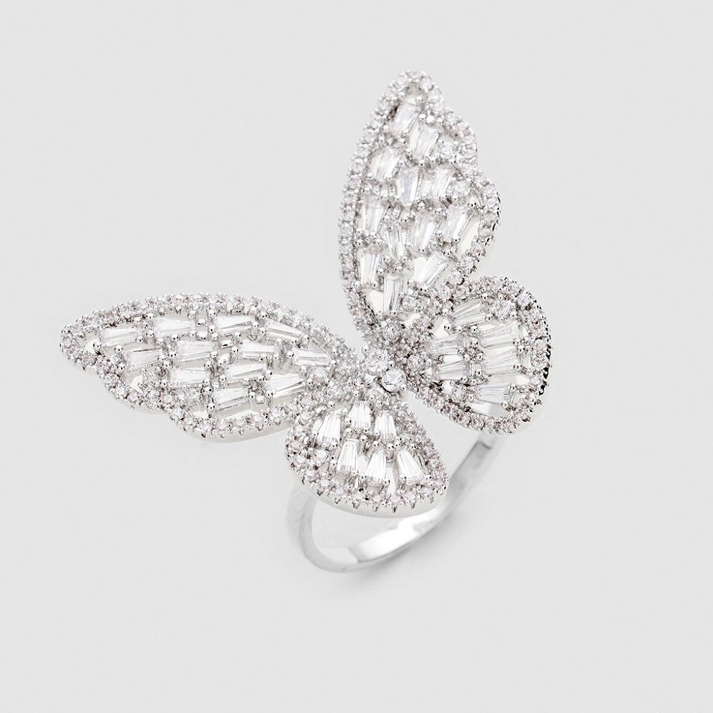 Couture‎ Cubic Zirconia Crystal Butterfly Ring